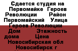 Сдается студия на Первомайке, Героев Революции 21 › Район ­ Первомайский › Улица ­ Героев Революции › Дом ­ 21 › Этажность дома ­ 16 › Цена ­ 12 000 - Новосибирская обл., Новосибирск г. Недвижимость » Квартиры аренда   . Новосибирская обл.,Новосибирск г.